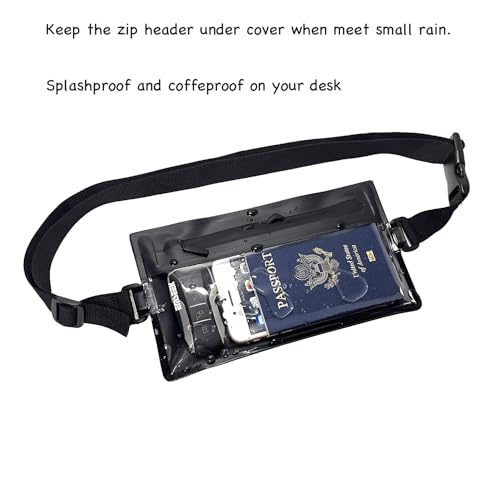 Small Crossbody Bag Travel Fanny Pack Water Resistant Chest Bag - color: Black