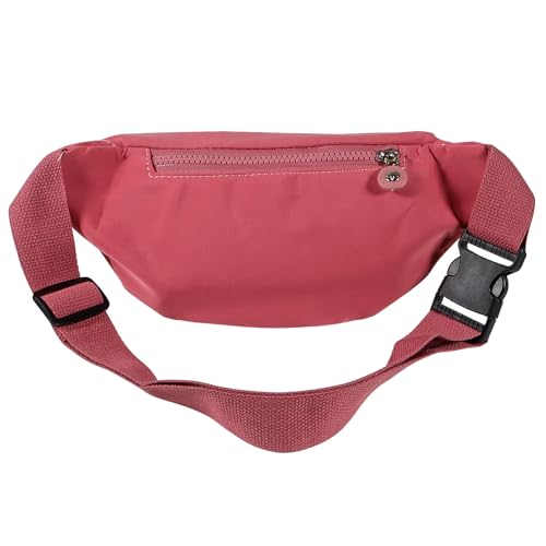 Large Crossbody Fanny Pack with 3-Zipper Pockets,Gifts for Enjoy Sports Festival Workout Traveling Running Casual Hands-Free Wallets Waist Pack Phone Bag Fits All Phones (Pink) - color: Pink