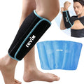 REVIX Shin Ice Pack Reusable Leg Ice Pack Wrap, Shin & Calf Ice Pack Wrap - size: Black-Regular Size-1 Pack