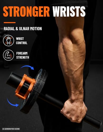 Fitarc Forearm Wrist Strengthener Grip Strength Trainer - color: 1" Side Flex Wrist Bar