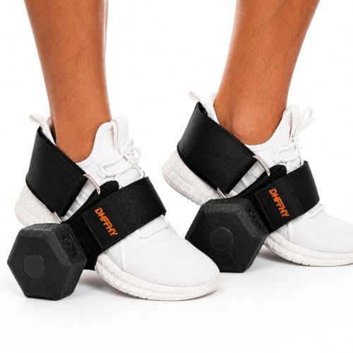 Monkey Foot Dumbbell Attachment for Glute Kickbacks & Leg Workouts, Adjustable Ankle/Foot Strap for Home Gym, Dumbbell Lifting Attachment for Hamstring Curls, Foot Weight Training Equipment - size: 2PCS