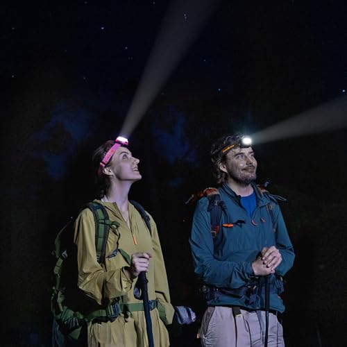 EverBrite Rechargeable Headlamp, 2 Pack Head Lamp for Kids & Adults - color: Pure Transparent