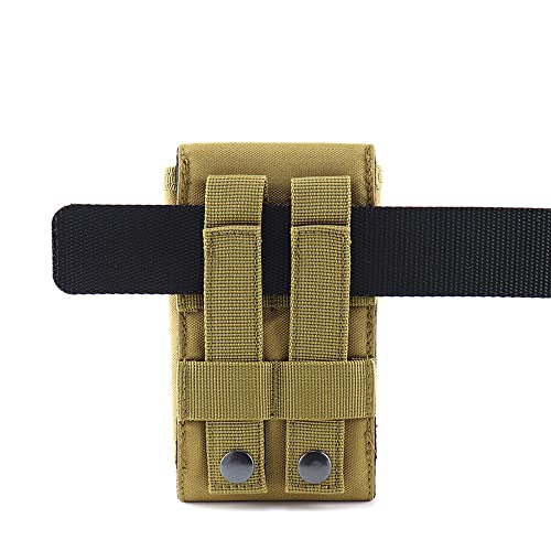 Universal Tactical MOLLE Holster Army Mobile Phone Belt Pouch EDC Security Pack Carry Accessory Kit Waist Bag Case Compatible iPhone 13 Pro X XS Max XR 7 8 6/6s Plus Samsung Galaxy S10 S9 S8 Plus - color: #D (Big)
