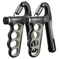 Senston Grip Strength Trainer 2 Pack, Adjustable 11-220lbs with Counter - color: Grey