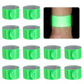 PATIKIL 22cm/8.7in Reflective Bands, 12pcs Reflective Arm Bands Straps Wrist Reflective Running Gear Safety Reflective Straps Bracelets High Visibility for Night Walking Bicycle - color: Green