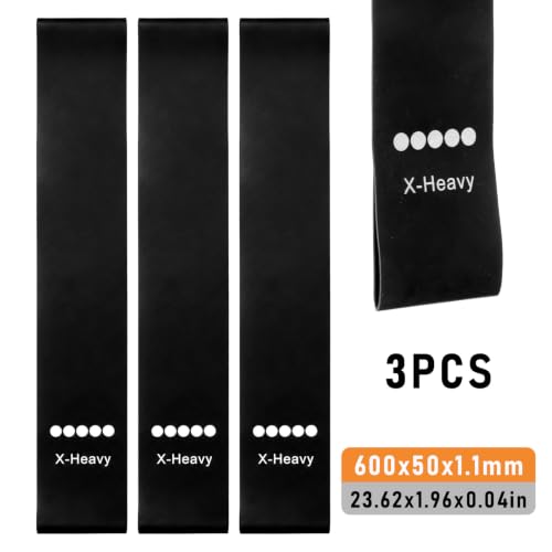 3 Pcs Ring Resistance Bands X-Heavy Heavy Duty Total Body Loop Fitness Exercise Band Strength Training Home Gym Equipment for Working Out Women Men Pilates Yoga Physical Therapy