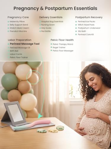 GROWNSY Perineal Massage Tool & Pelvic Wand for Pregnancy Labor Prep - color: Green