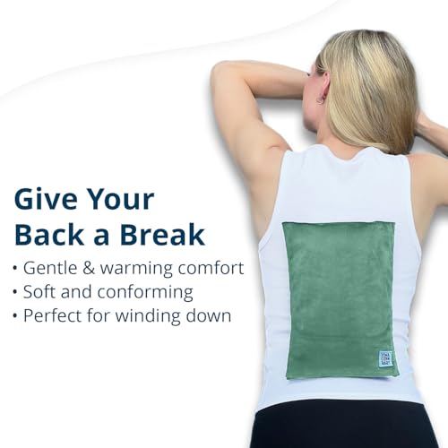 Microwave Heating Pad - Moist Heat Warm Compress for Back, Neck and Cramps - color: Morning Dew