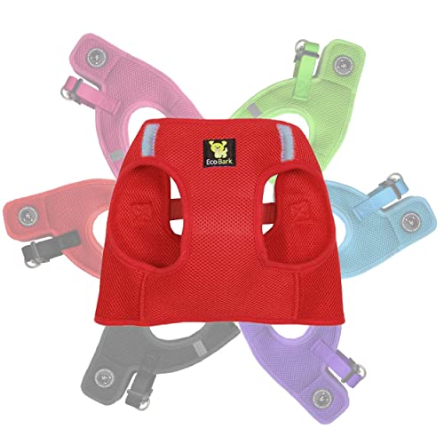 EcoBark Adjustable Step in Dog Harness, Double Padded Vest, X Large, Red - color: Red, size: XL- 20 to 26 lbs - Chest Up to 20 in (Pack of 1)