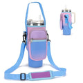 GOEWY Water Bottle Carrier Bag for Stanley Cup 40/30oz with Phone Pockets - color: Red Blue Gradient, size: 30oz