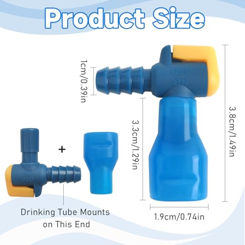 Bite Valve ON-Off Switch Tube Nozzle Replacement for Hydration Bladder - color: 90° Pack of 2
