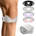 Silicone Patellar Tendon Support Strap 2 Pack, Adjustable Non-Slip Patella Band Stabilizer Knee Brace for Running, Hiking, Jumpers Knee, Tendonitis, Basketball, Volleyball, Squats - color: Gray