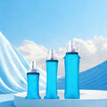 3-Pack Soft TPU Water Flask 500ML, Shrink As You Drink Bottle for Hydration Pack, Folding Sports Water Bottle Ideal for Running, Hiking, Cycling, Climbing