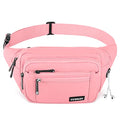 CXWMZY Fanny Packs For Women & Men Waist Pack Hip Bum Bag with Multi-Pockets Large Capacity Waterproof Casual Bum Bag for Disney Traveling Casual Cycling Running Hiking (Pink) - color: Pink