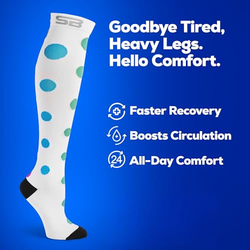 SB SOX 3-Pair Compression Socks (15-20mmHg) - color: 09 – Multi-color, size: S/M