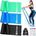 Resistance Bands Set, Exercise Bands for Physical Therapy, Pilates, Yoga - color: Green ,Blue, Black, size: 4.9FT
