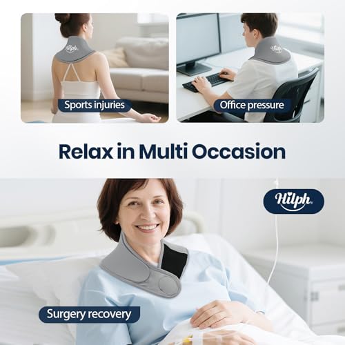 Hilph Neck Ice Pack Wrap Gel, Soft Gel Ice Pack for Cervical Neck Pain - color: B-gray, size: Classic Standard