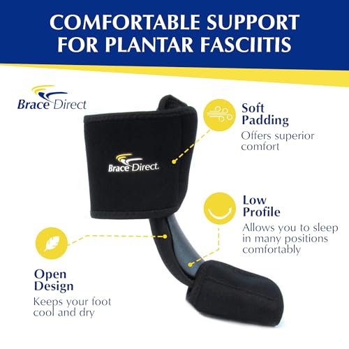 Brace Direct Dorsal Night Splint, Plantar Fasciitis, Achilles & Heel Pain - size: S-M