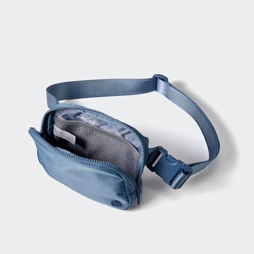 Pander Nylon Fanny Pack for Women, Two-Way Zipper Crossbody Bag - color: Indigo Blue