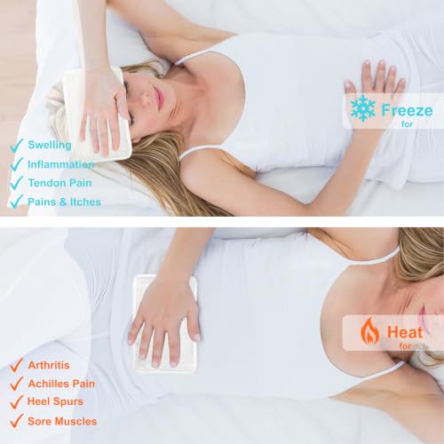 Gel Ice Pack for Injuries Reusable Ice Bag with Strap 1Pack Hot Cold Pack - color: Pure White-1 Pack