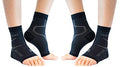 Thirty48 Plantar Fasciitis 20-30 mmHg Ankle Compression Socks, Foot Brace - color: Black & Black (2 Pairs), size: X-Large