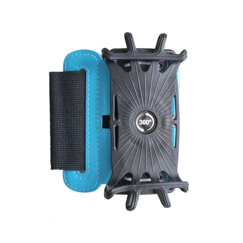 Wristband Cell Phone Holder, 360 Rotatable Running Forearm Armband for 4.7-6.7 Inch Smartphones, Compatible with iPhone 16 Pro/15/Pixel 9a/9 Pro/8a/Samsung Galaxy/Motorola Moto/Blu Phones (Blue)