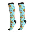Compression Socks, Unisex 15-20 mmHg Knee High Support Socks - color: Taco