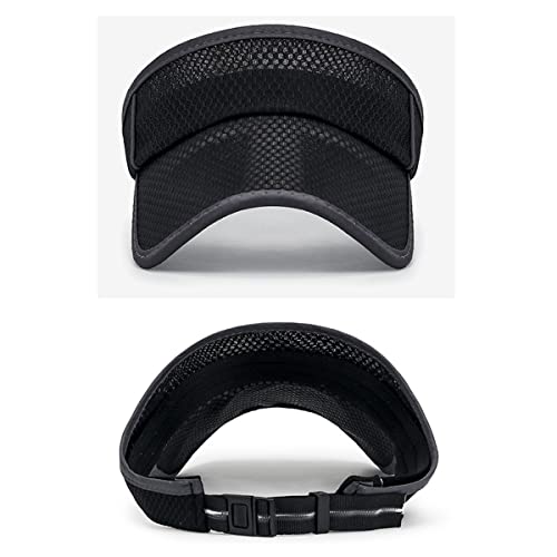 Outdoor Sport Cap Wide Brim UV Protection Breathable Adjustable Baseball Cap for Beach Golf Running Tennis - color: 2#light Gray