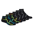 Saucony Men's RunDry Bolt Performance Quarter Socks, Available in L-XL (6, 12 Pairs) - color: Black (6 Pairs), size: X-Large