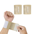 EULANT Elastic Wrist Support Brace 2 Pcs,Adjustable Compression Wrist Wraps - color: Beige, size: 40cm