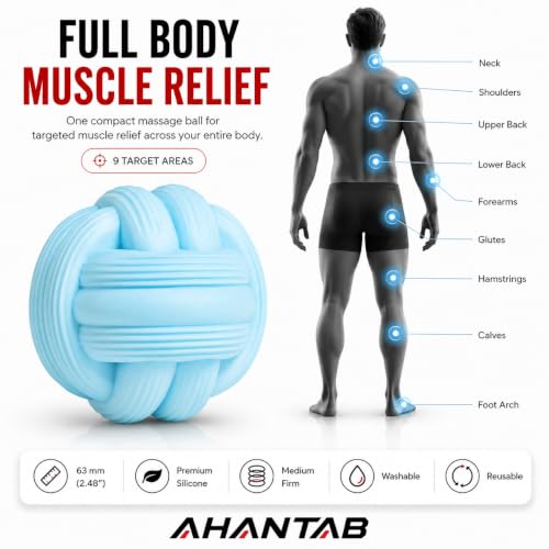 Trigger Point Massage Ball, 63mm Silicone Deep Tissue Massage Ball