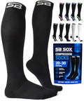 SB SOX Compression Socks for Men & Women (20-30mmHg) - color: Solid Black, size: Small