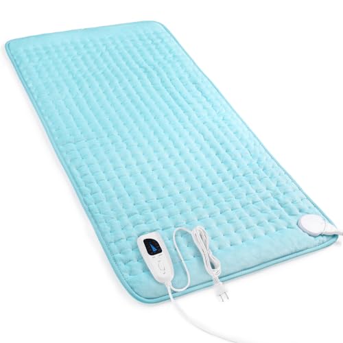 Heating Pad,Electric Heating Pad,Heating Pad for Back (LightBlue, 33"x17") - color: Babyblue, size: 33x17 Inch