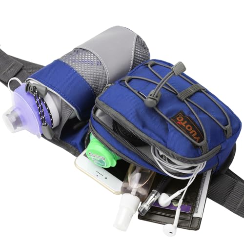 Waist Pack with Water Bottle Holder for Running Walking Hiking Fanny Pack - color: ‎North Star Blue