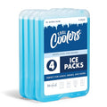 Cool Coolers by Fit & Fresh 4 Pack XL Slim Ice Packs, Quick Freeze Space Saving Reusable Ice Packs for Lunch Boxes or Coolers - color: Blue (4 Pack)