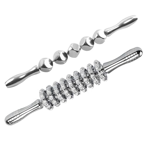 ONUEMP 2pcs Stainless Steel Massage Rollers - Ice Body Sculpt Fascia Stick - size: 2pcs Rollers