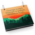 Gone For a Run BibFOLIO Race Bib Album - Courage Strength Resolve - 9.5x8 - color: Courage Strength Resolve