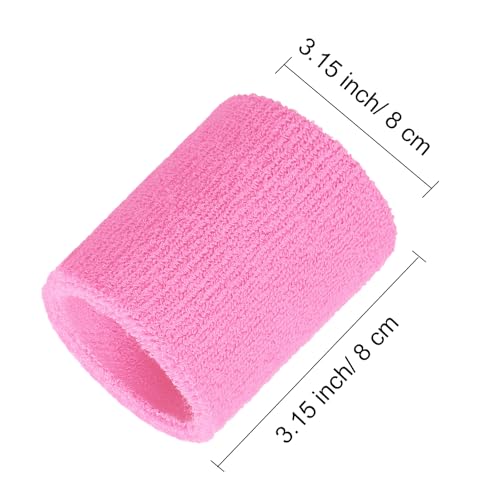 WILLBOND Wrist Sweatbands - color: Light Green,Pink, Light Purple