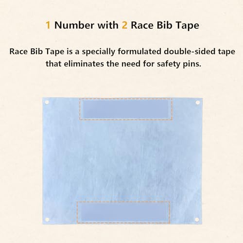 Tyvek Race Bibs Running Numbers Bibs with Race Bib Tape Instead Pins Track Bib Numbers for Tryouts Racing Bibs Audition Numbers for Marathon Runners Events Sports Games - color: Blue[6"x7.5"]1-50