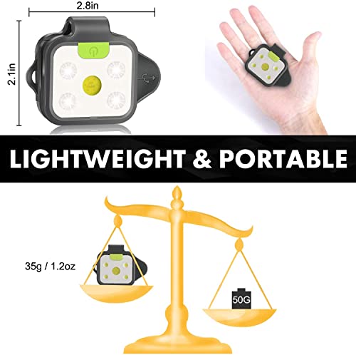 Running Light for Runners, 2Pack Clip on Flashlight, Rechargeable LED Light