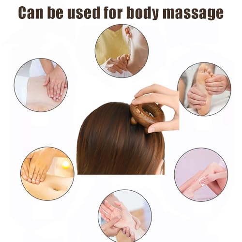 OULIGET Wood Therapy Abdominal Massage Tools,Lymphatic Drainage Massager, Body Sculpting Scraping Tools for Muscle Pain Relief, Anti Cellulite, Body Contouring and Shaping - style: Five Ball Massager