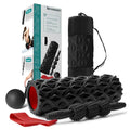 5 in 1 Foam Roller Set High Density Patented Foam Roller for Exercise - color: Black Diamond
