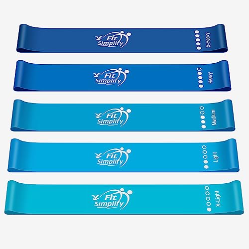 Fit Simplify Resistance Loop Exercise Bands and Fabric Resistance Hip Bands