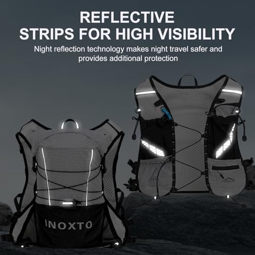 IX INOXTO Running Vest Hydration Backpack, Lightweight Running Backpack - color: Gray
