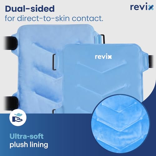 REVIX Ice Pack Wrap for Hip Replacement with Straps, Reusable Gel Cold Pack - color: Blue, size: standard