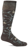 Sockwell Women's Full Sun Moderate Graduated Compression Sock Wide Calf Fit - color: Charcoal, size: Small-Medium Wide Calf