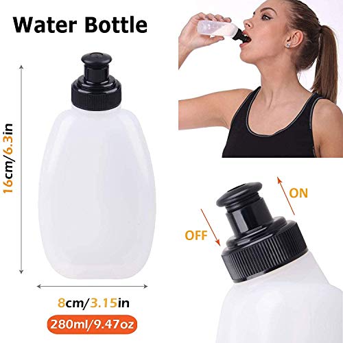 Running Belt with Water Bottle Holder for iPhone 17 16 15 14 13 12 11 Pro Max Xs 16e Xr X Plus Mini/Galaxy,Reflective Phone Belt Bag for Running Women Men Hydration Waist Bag Fanny Pack Pouch