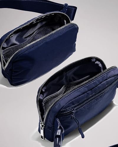 YOSHUYUKI Fanny Pack Crossbody Bag Trendy Waterproof Small Cross Body Purse for Women Men Fashion Waist Packs Mini Belt Pouch Chest Bum Hip Bag Lulu Dupes for Travel Vacation Running True Navy - color: True Navy