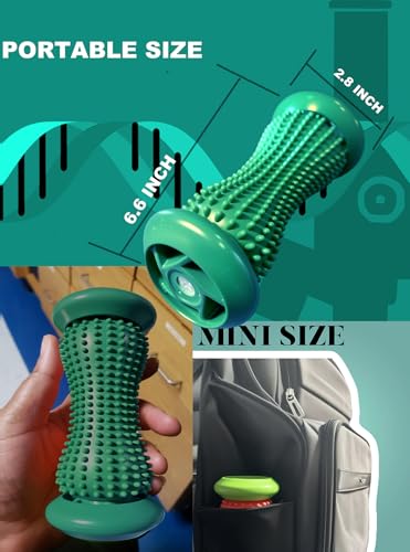 ChiFit Manual Foot Massager Roller for Plantar Fasciitis Relief, Portable Deep Tissue Muscle Massage Roller for Foot Arch and Heel Pain, Effective Reflexology Tool Relax The Nerves (Dark Green) - color: Dark Green