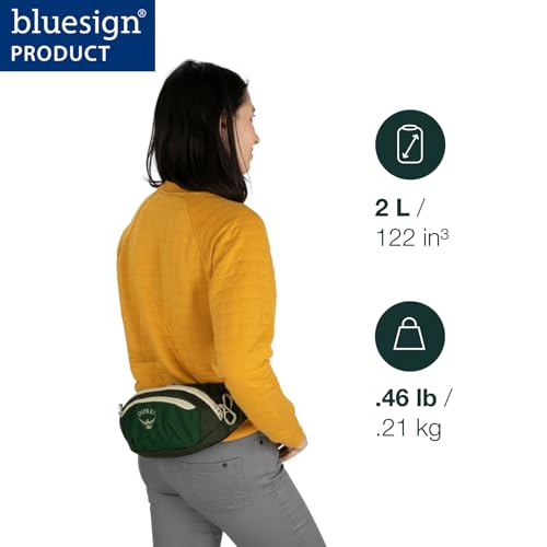 Osprey Daylite Waist Pack - Fanny Pack with Crossbody Shoulder Carry Option - Lightweight Hip Bag - color: Blue Spikemass/Alkaline